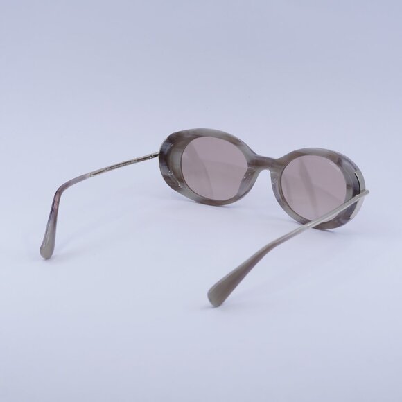 MaxMara MALIBU10 MM0080 60G Sunglasses Beige Oval Frame, Brown Lenses - Picture 3 of 10